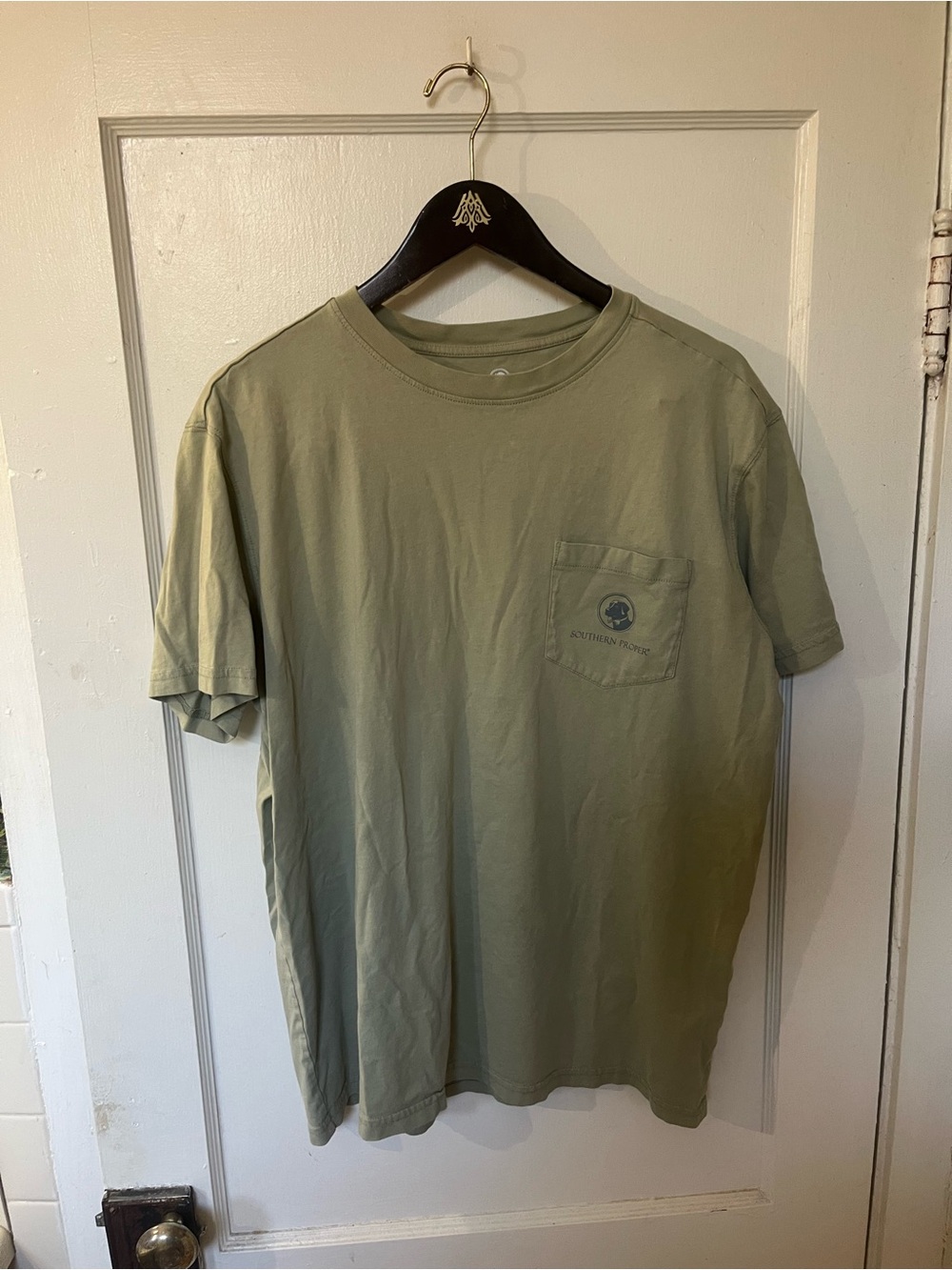 Southern Proper Men’s Pocket Tee - Sage Green - Size Large - Excellent Condition
